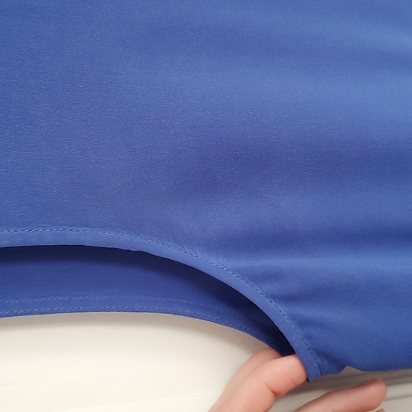 Blue Silk Equipment dress - Picture 3 of 5